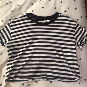Striped crop tee from h&m